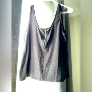 Tank top zipper shirt